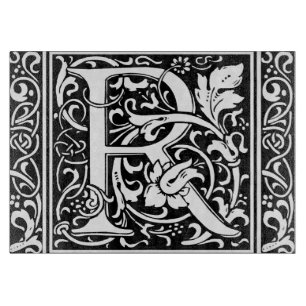 Brev R Medieval Monogram Art nouveau