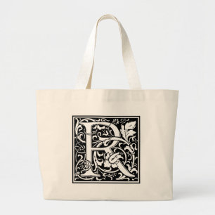 Brev R Medieval Monogram Art nouveau Jumbo Tygkasse
