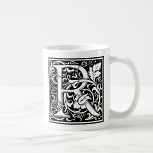 Brev R Medieval Monogram Art nouveau Kaffemugg