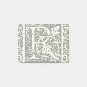 Brev R Medieval Monogram Art nouveau Post-it Block