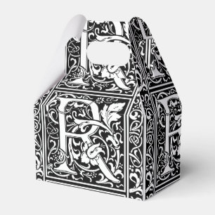 Brev R Medieval Monogram Art nouveau Presentaskar