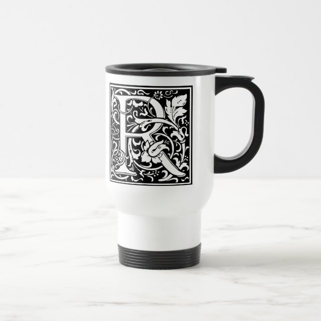 Brev R Medieval Monogram Art nouveau Resemugg (Höger)