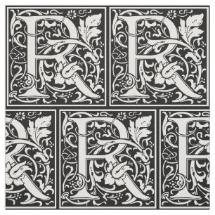 Brev R Medieval Monogram Art nouveau Tyg