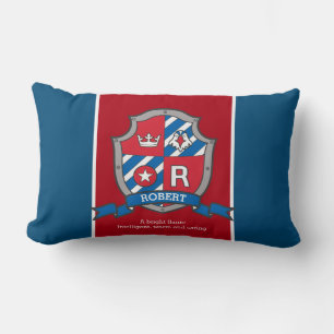 Brev R Robert namn, anpassningsbar Lumbarkudde