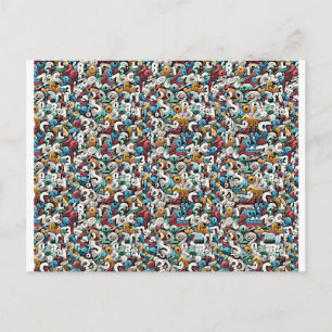 Brev R Stereogram Magic Eye - Inget kuvert Vykort