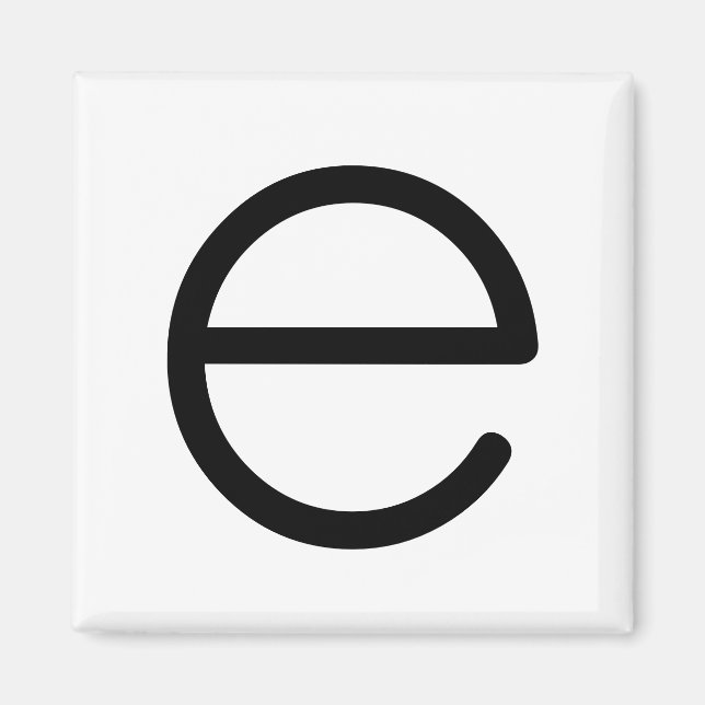 Brev Rubrik "e" Magnet (Framsidan)