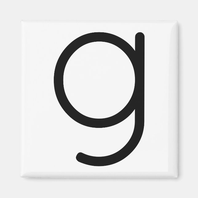 Brev Rubrik "g" Magnet (Framsidan)