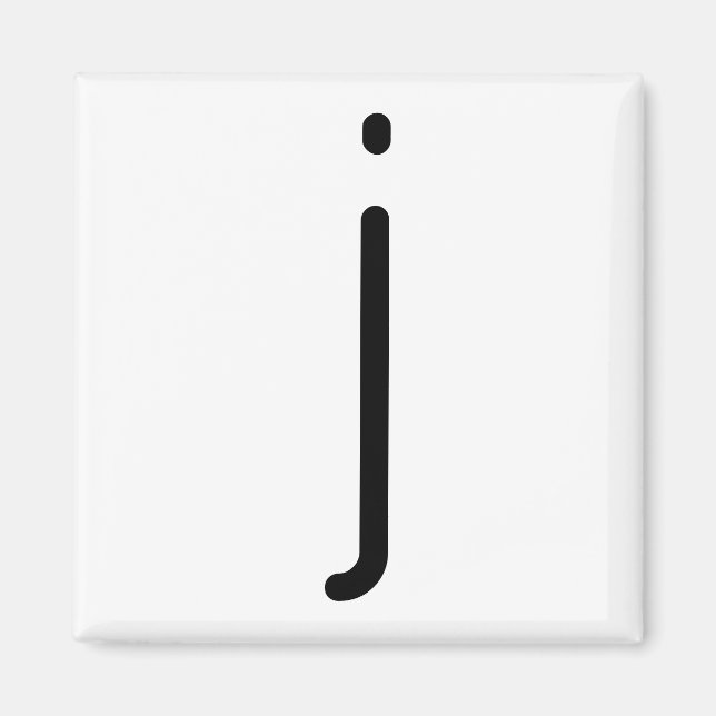 Brev Rubrik "j" Magnet (Framsidan)