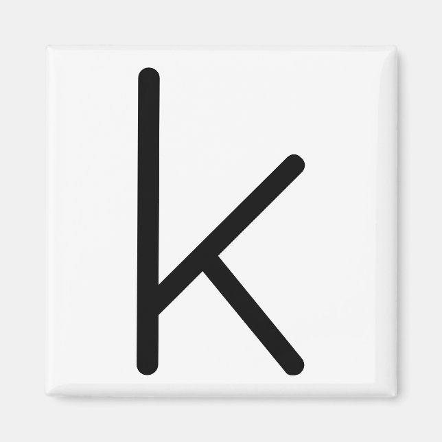 Brev Rubrik "k" Magnet (Framsidan)