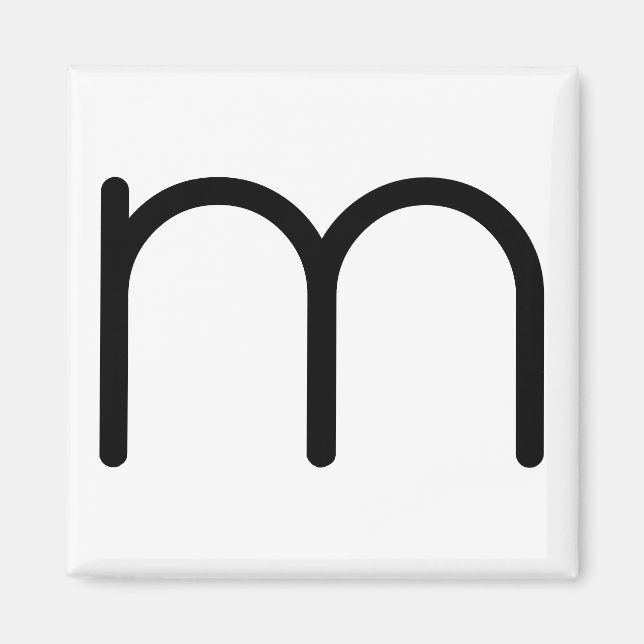 Brev Rubrik "m" Magnet (Framsidan)