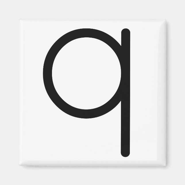 Brev Rubrik "q" Magnet (Framsidan)