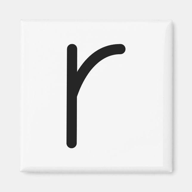 Brev Rubrik ’r’ Magnet (Framsidan)