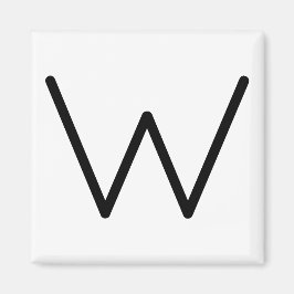 Brev Rubrik "w" Magnet