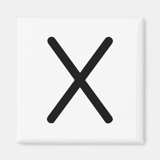Brev Rubrik "x" Magnet (Framsidan)