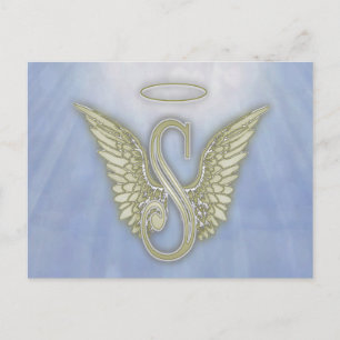 Brev S Angel Monogram Vykort