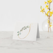 Brev S Decorative Monogram Notecard