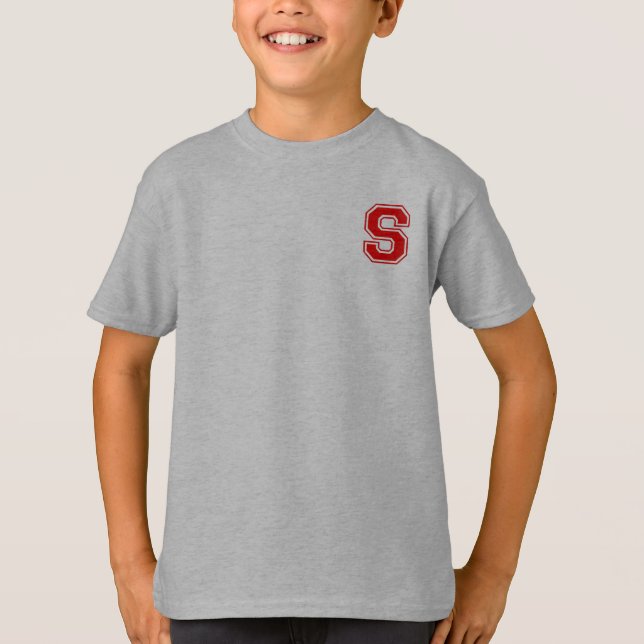Brev S - första Namn-alfabetmonogram T Shirt (Framsida)