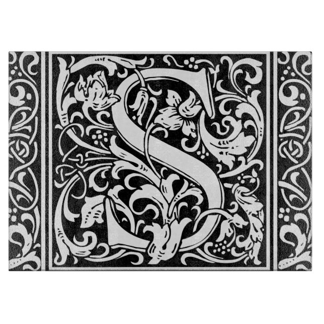 Brev S Medieval Monogram Art nouveau (Framsidan)