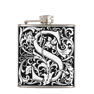 Brev S Medieval Monogram Art nouveau Fickplunta