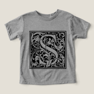 Brev S Medieval Monogram Art nouveau Tröja