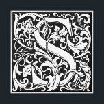 Brev S Medieval Monogram Vintage Inledande Magnet<br><div class="desc">Detta första S är en del av en komplett serie av översta fodral William Morris inspirerade till typografi initialer. Den svarta och vita texten är mycket dekorativ och formad efter finare-typografin i mitten. Cute och trendig, det här är ett monogram för chic av vintage S - brev S - swirly...</div>
