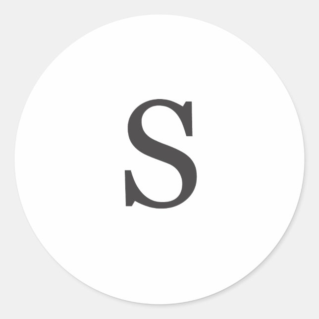 ’brev S’ Runt Klistermärke (Framsida)