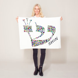 Brev Shin gjord med Gemstones i All Färg Fleecefilt