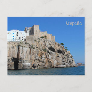 brev slott Peñíscola i Castellón Vykort