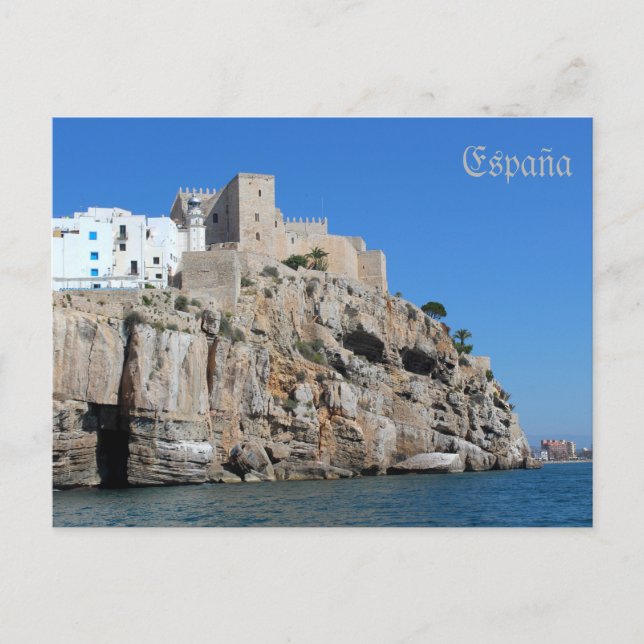 brev slott Peñíscola i Castellón Vykort (Framsida)