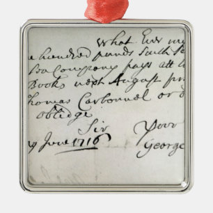 Brev som är skriftligt vid Handel, Juni 1716 Julgransprydnad Metall