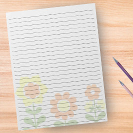 Brev Storlek 8,5-tums x 11-tums Wide Ruled Retro-O Anteckningsblock