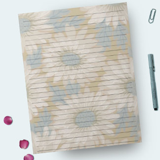 Brev Storlek 8,5 x 11-trådig, skalad, blå återgivn Anteckningsblock