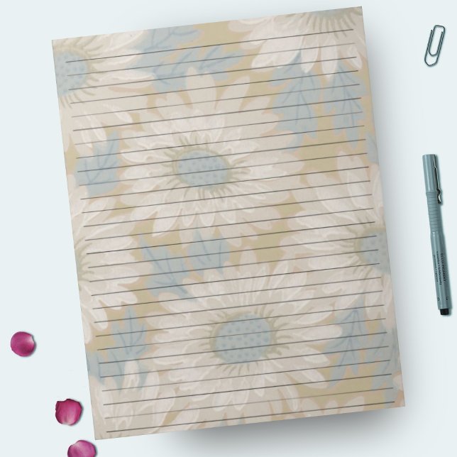 Brev Storlek 8,5 x 11-trådig, skalad, blå återgivn Anteckningsblock (Skapare uppladdad)