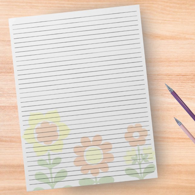 Brev Storlek Retro-Orange för linjeregulerad återg Anteckningsblock (Skapare uppladdad)