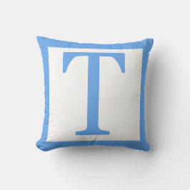 BREV T BABY BLUE GRÄNS KUDDE