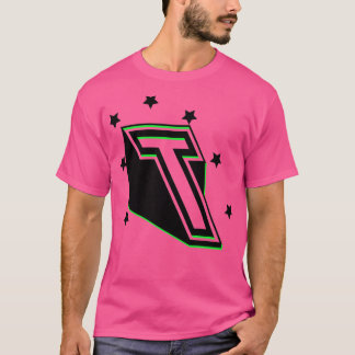 Brev T Capital Brev Namn Lettering i formulär Shirt