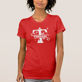 Brev T jul Monogram Initial Namn Red Shirt