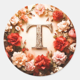 Brev T-kuvertfästet Runt Klistermärke