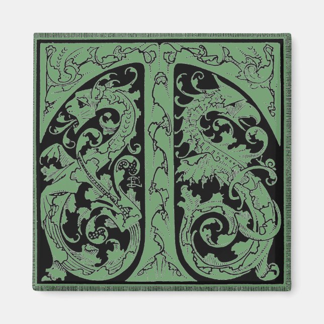 Brev T med Dragons Magnet (Framsidan)