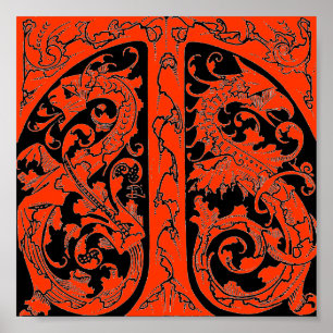Brev T med Dragons Poster