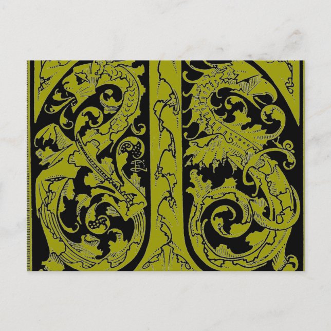 Brev T med DragonsPostcard Vykort (Framsida)