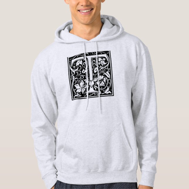 Brev T Medieval Monogram Art nouveau Sweatshirt Med Luva (Framsida)