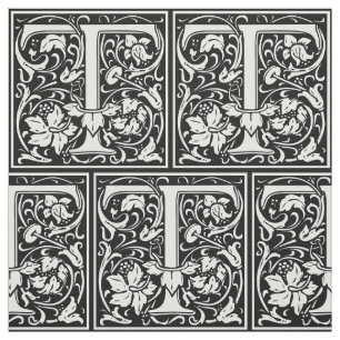 Brev T Medieval Monogram Art nouveau Tyg