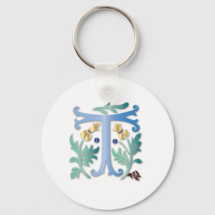 Brev T Monogram Nyckelring