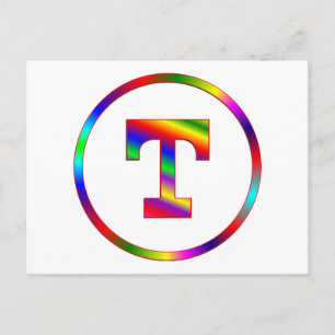 Brev T Rainbow Vykort