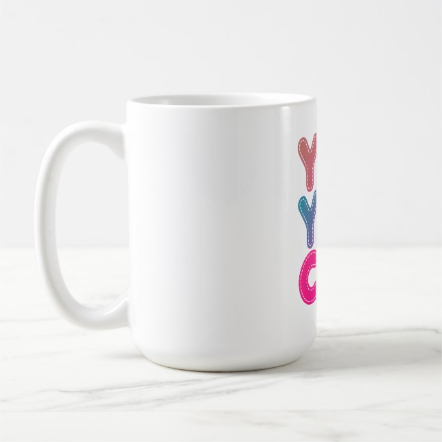 brev, text, söt kaffemugg (Vänster)