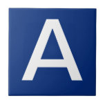 Brev Tiles Blue White Kakelplatta<br><div class="desc">Keramiska plattor i brev.  Övre eller nedre plattor fodral brev.  Du anpassar dig med brev eller brev för den keramiska plattan eller mosaiksignalen.  Brev för vädersäkra skyltar,  husnummer.  Vit mot svart bakgrund.</div>