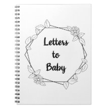 Brev till Baby monokroma bärbara dator Journal