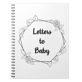 Brev till Baby monokroma bärbara dator Journal Anteckningsbok