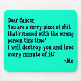 Brev till cancer musmatta